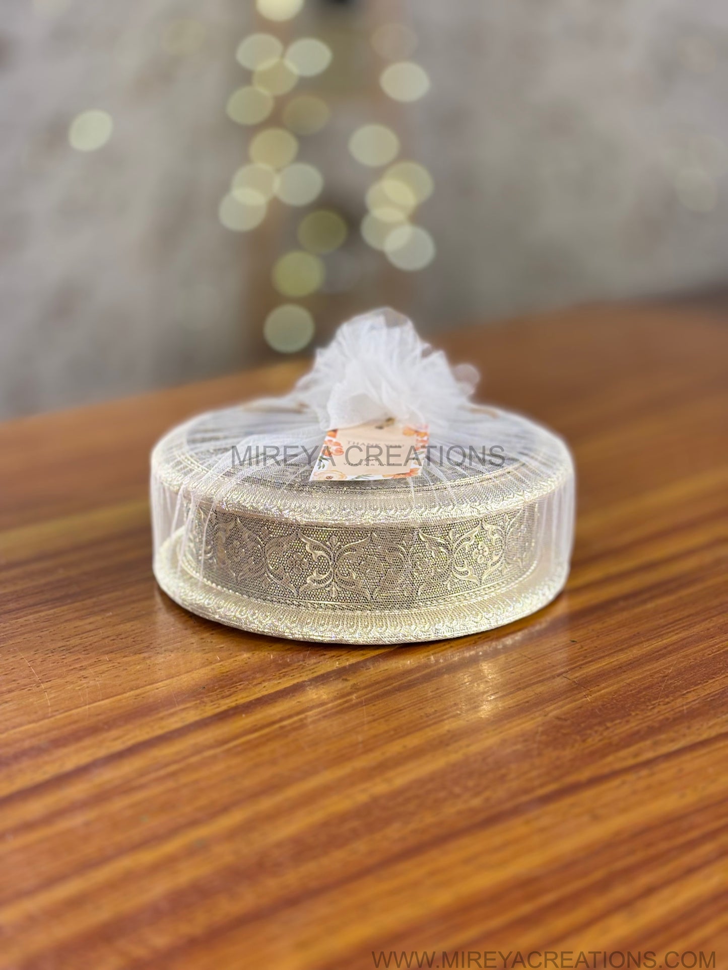 German Silver Decorative Round Box Return Gift | Traditional Silver Box Under ₹500 | Wedding & Housewarming Favor