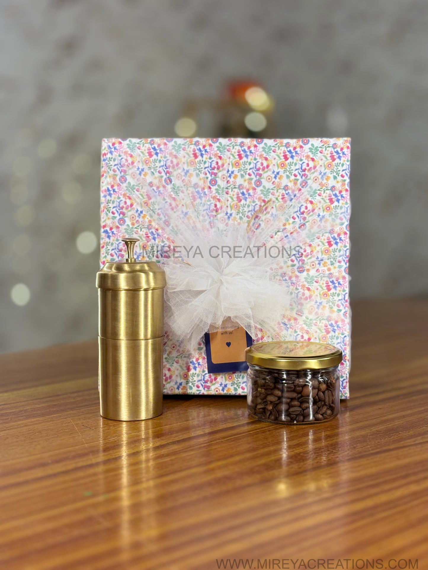 Brass Filter Coffee Combo Return Gift | Coffee Filter with Bean Jar Under ₹1500 | Wedding & Puja Favor