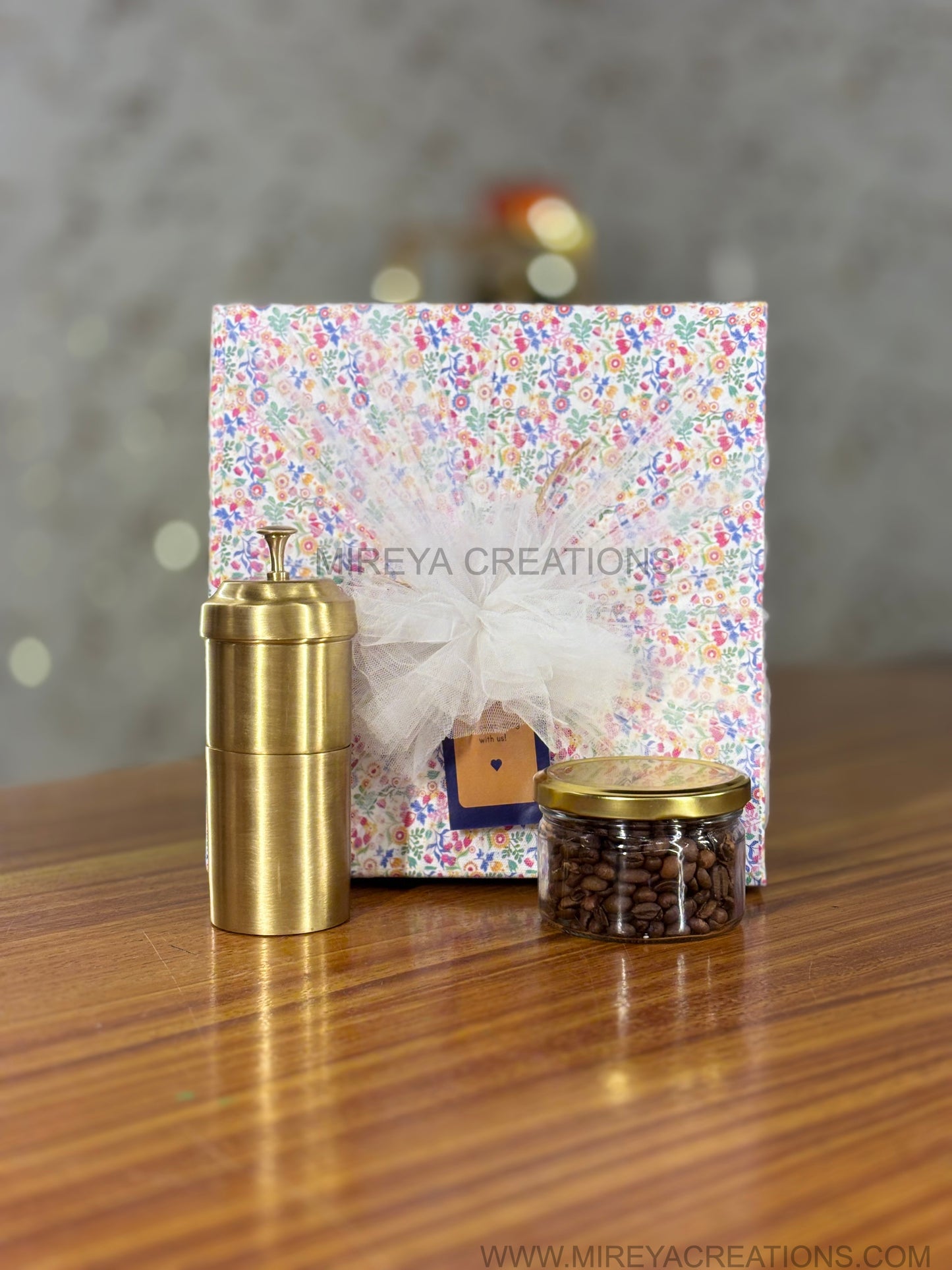 Brass Filter Coffee Combo Return Gift | Coffee Filter with Bean Jar Under ₹1500 | Wedding & Puja Favor