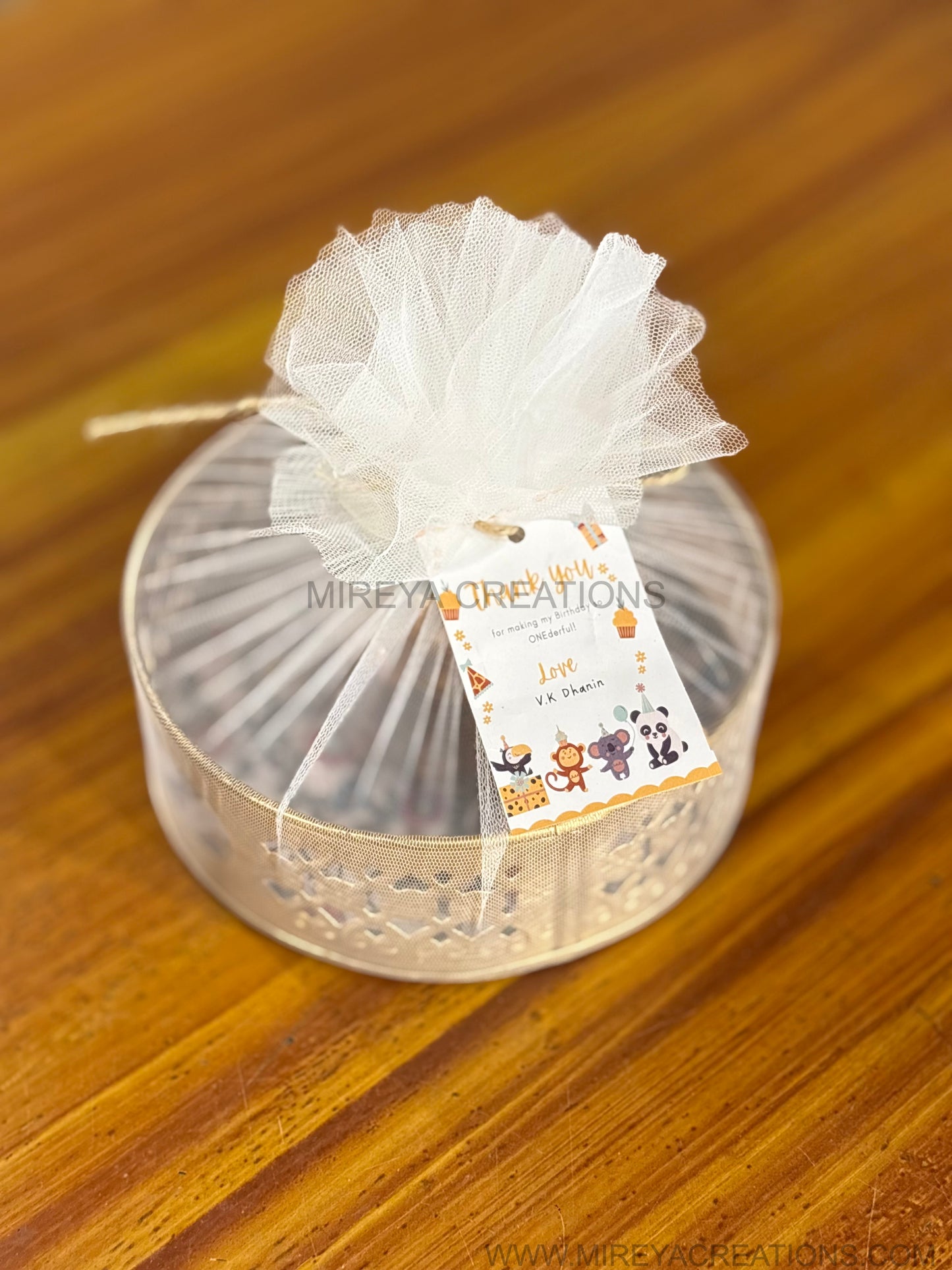 Printed Round Tray with Brass Cone Jar Return Gift | Decorative Combo Gift Under ₹500 | Wedding & Housewarming Favor