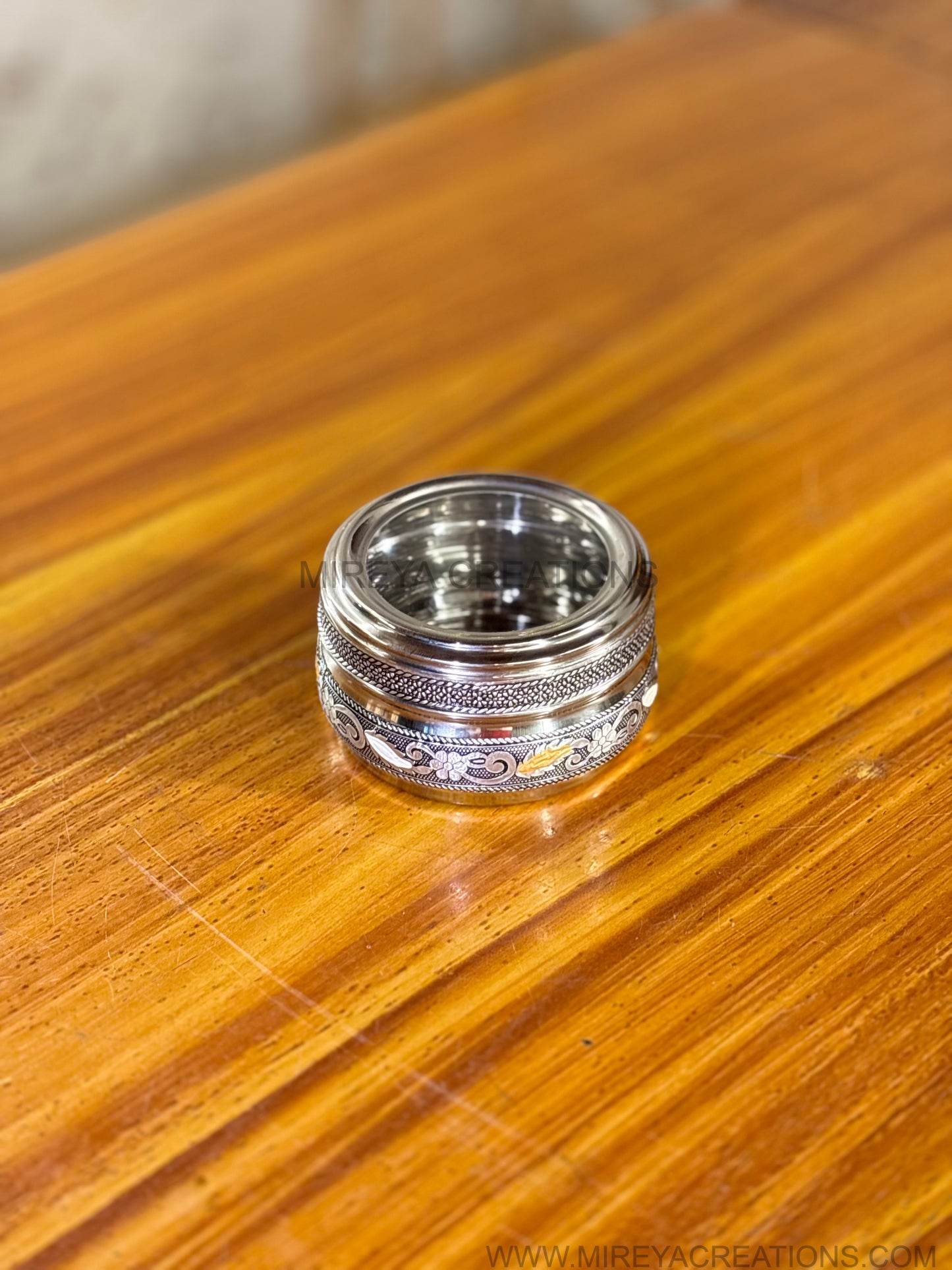 Silver Meenakari Box with Transparent Lid Return Gift | Decorative Meenakari Sweet Box with Transparent Lid | Wedding & Housewarming Favor Under ₹200