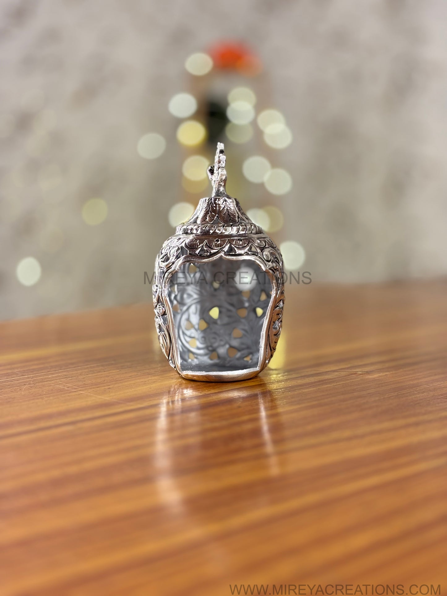 German Antique Silver T-Light Candle Holder Return Gift | Traditional Silver Finish Tealight Holder | Wedding & Festive Favor Under ₹700