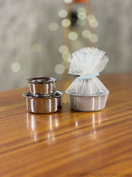 Stainless Steel Dabara Tumbler Set Return Gift | Traditional South Indian Coffee Set | Wedding & Housewarming Favor Under ₹200