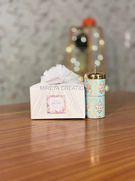 Brass Printed Coffee Filter Set Return Gift | Traditional Brass Filter Coffee Set | Wedding & Housewarming Favor Under ₹