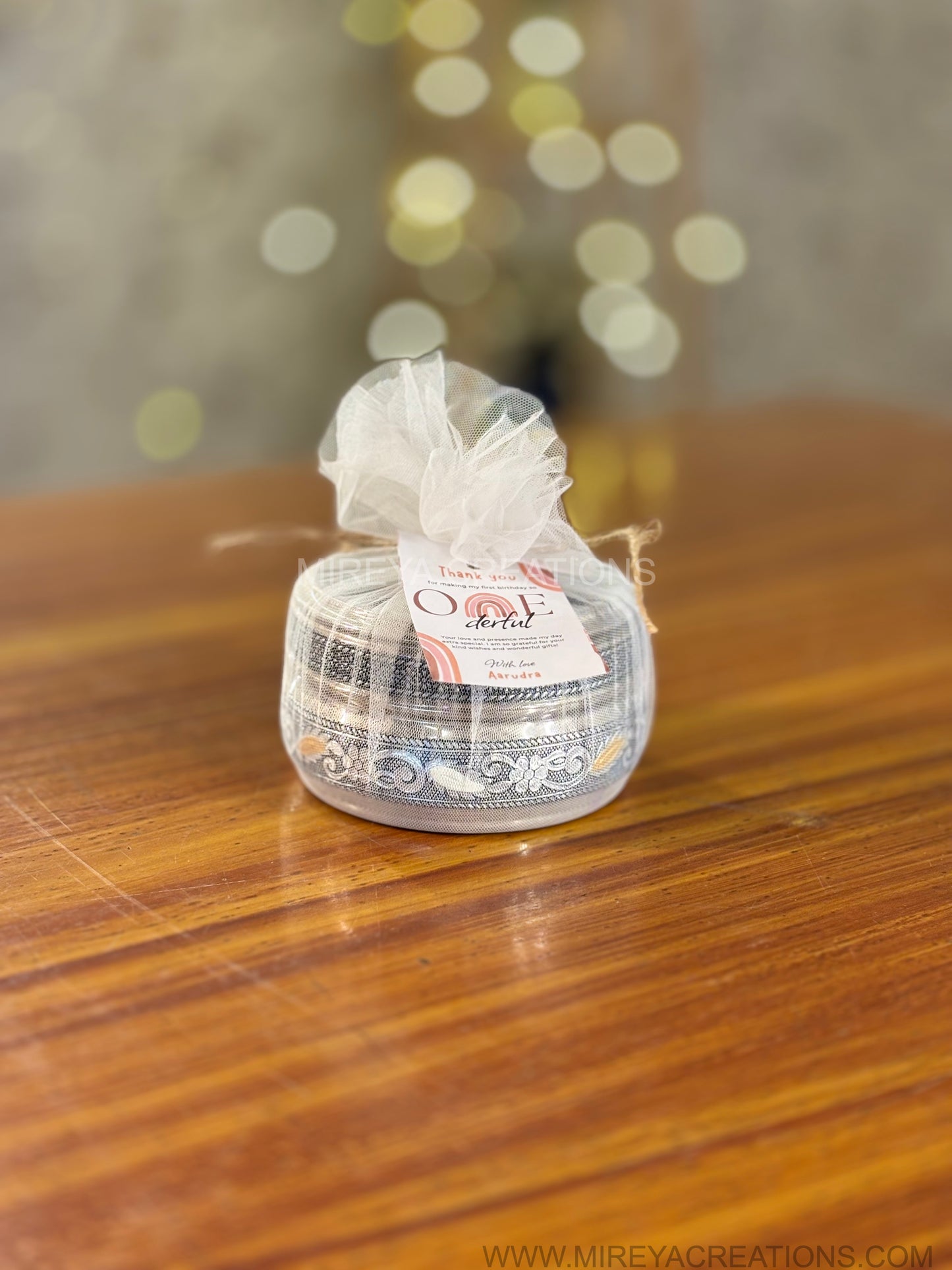 Meenakari Transparent Top Box Gift Set Return Gift | Honey Jar & Kalamkari Jute Bag Combo | Wedding & Festive Favor Under ₹500