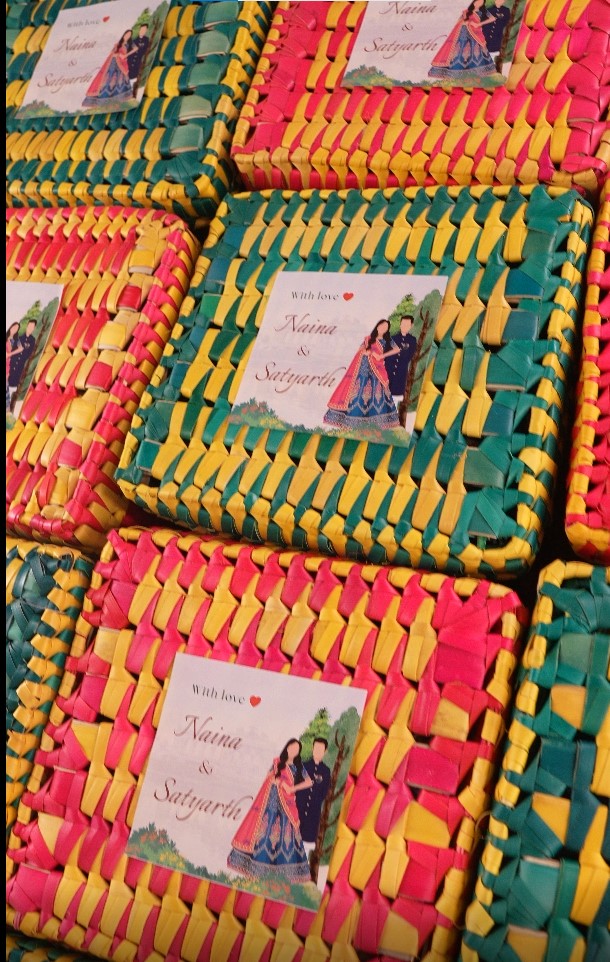 Luxury Palm Box Gift Set Return Gift | Copper Bottle, Candle, Nuts & Cookie Jar Combo | Wedding & Festive Favor Under ₹1500