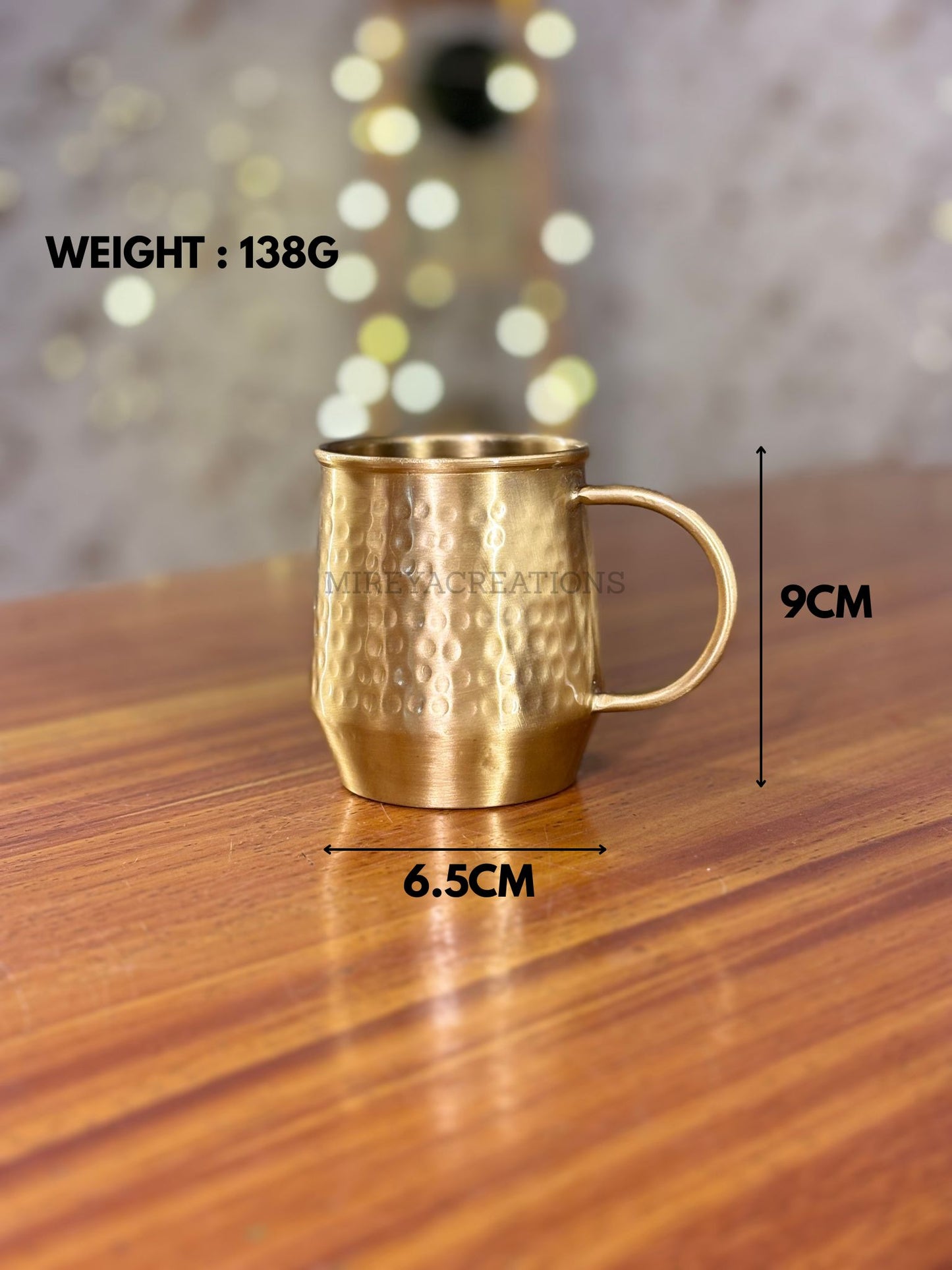 Hammered Brass Mug Return Gift | Brass Mug with Handle Under ₹900 | Wedding & Housewarming Favor