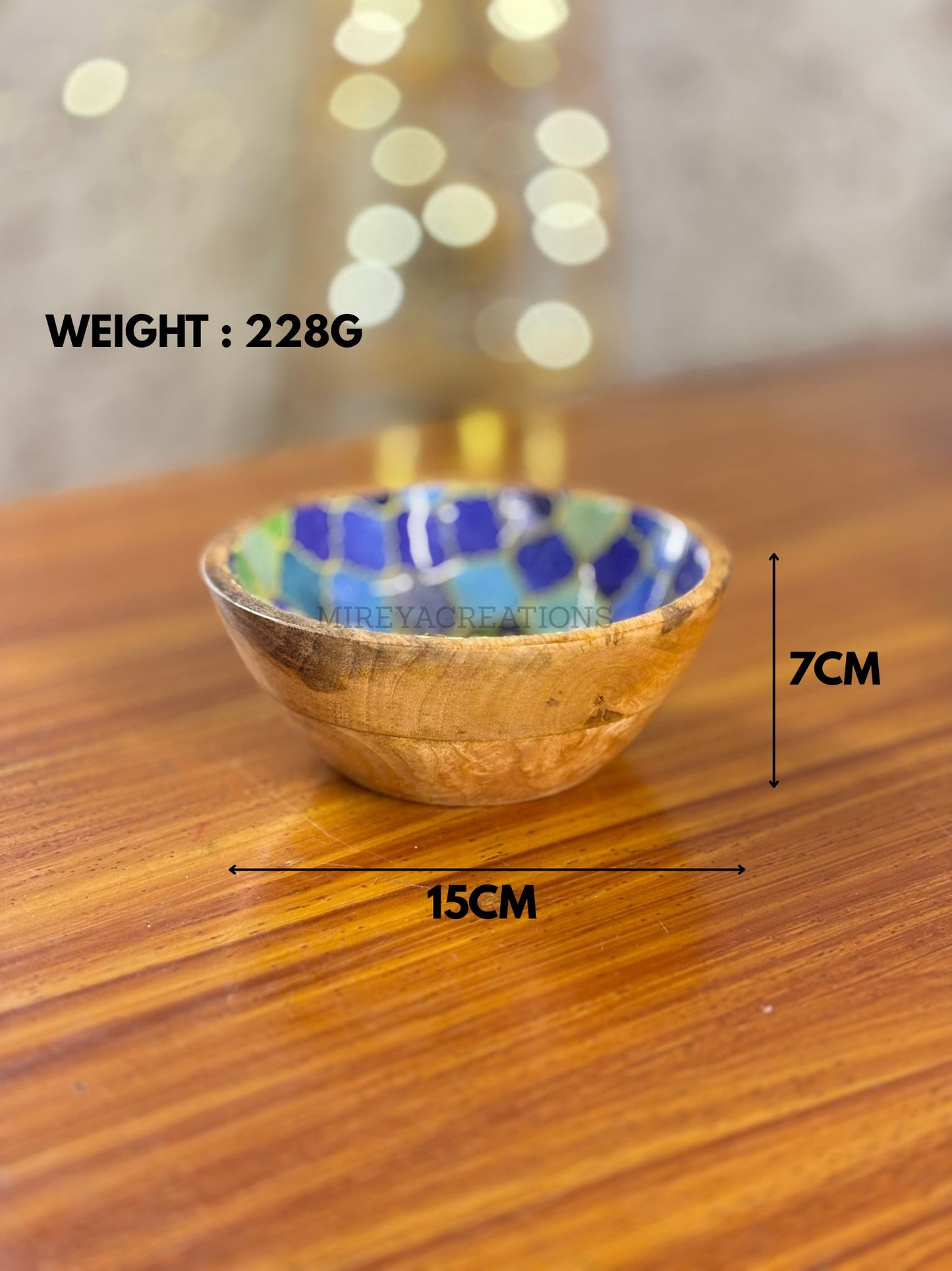 Decorative Printed Wooden Snack Bowl Return Gift | Colourful Patterned Wooden Bowl | Wedding & Housewarming Favor Under ₹350