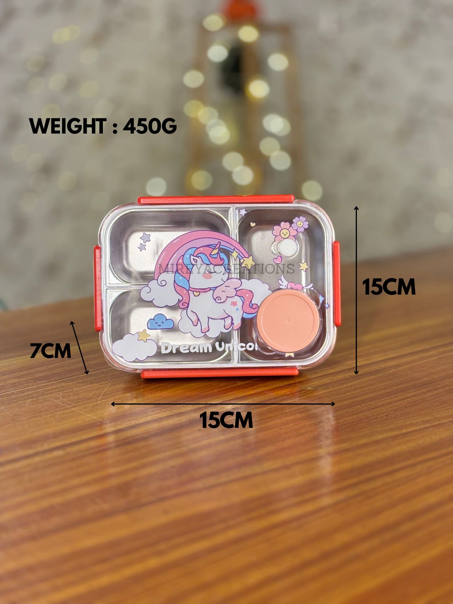 Unicorn Theme Stainless Steel Lunch Box Return Gift | Cute Kids Lunch Box with Unicorn Design | Birthday & School Favor Under ₹600