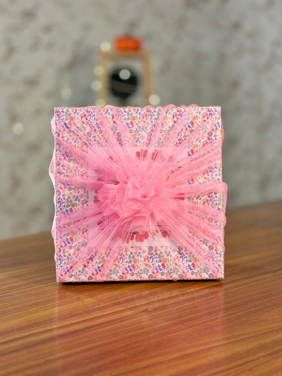 Printed Steel Bottle Gift Set Return Gift | Cone Jar, Potpourri Bowl & Chocolates Combo | Wedding & Housewarming Favor Under ₹1100