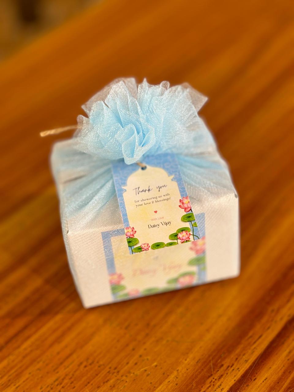 Meenakari Glass + Haldi & KumKum + Chocolates | Custom Return Gift Set | Wedding & Event Favor