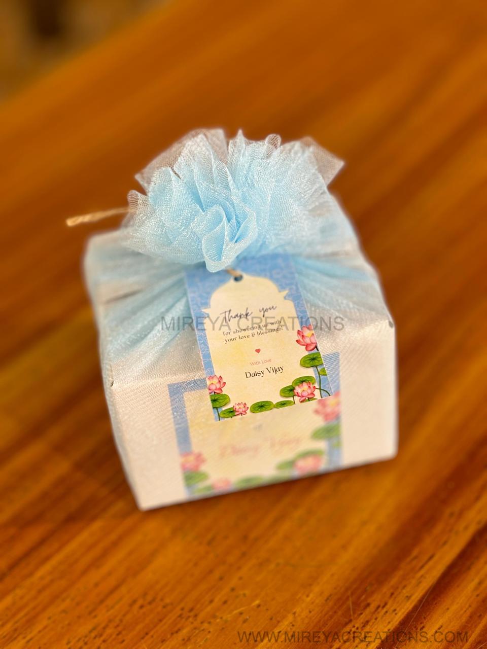 Meenakari Glass + Haldi & KumKum + Chocolates | Custom Return Gift Set | Wedding & Event Favor