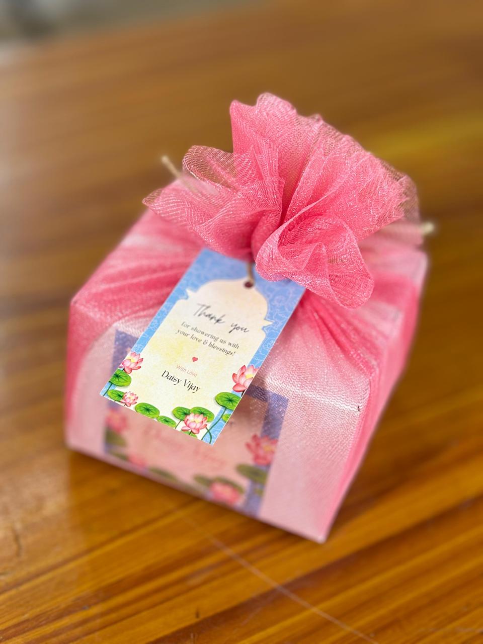 Meenakari Glass + Haldi & KumKum + Chocolates | Custom Return Gift Set | Wedding & Event Favor