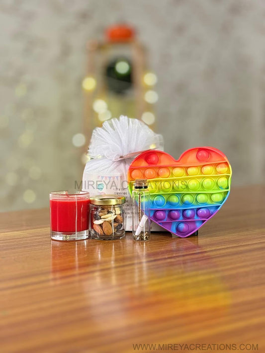 Nuts Jar + Candle + Toy Combo Return Gift | Mixed Gift Hamper | Birthday & Party Favor Under ₹300