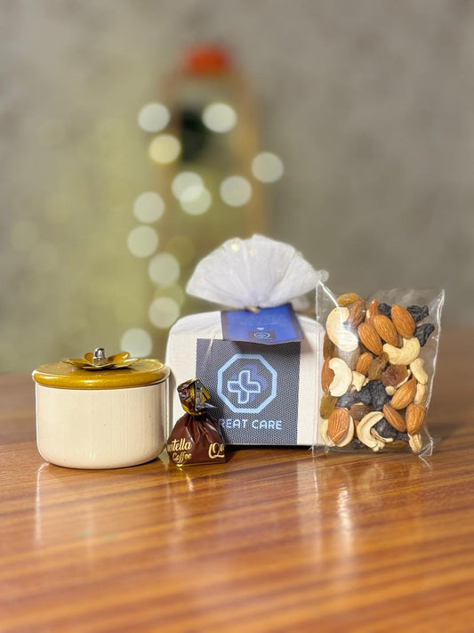 2.5 Inch Decorative Jar With Nuts & Chocolates Return Gift | Gourmet Gift Jar Set | Wedding & Festive Favor Under ₹300