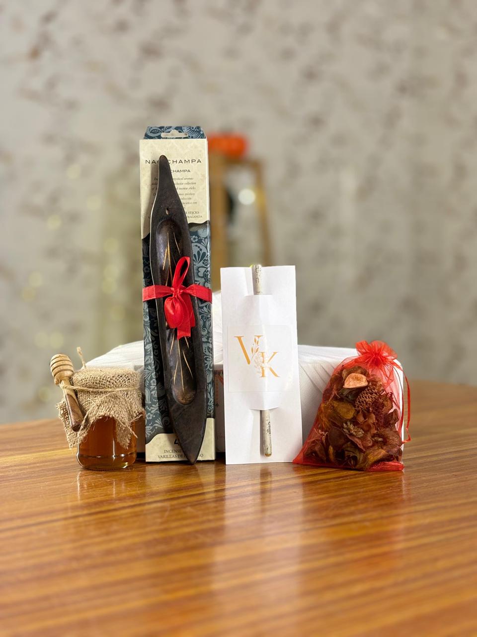 Aroma & Honey Gift Set Return Gift | Incense, Potpourri & Honey Combo | Wedding & Housewarming Favor Under ₹500