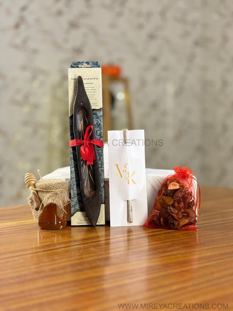 Aroma & Honey Gift Set Return Gift | Incense, Potpourri & Honey Combo | Wedding & Housewarming Favor Under ₹500