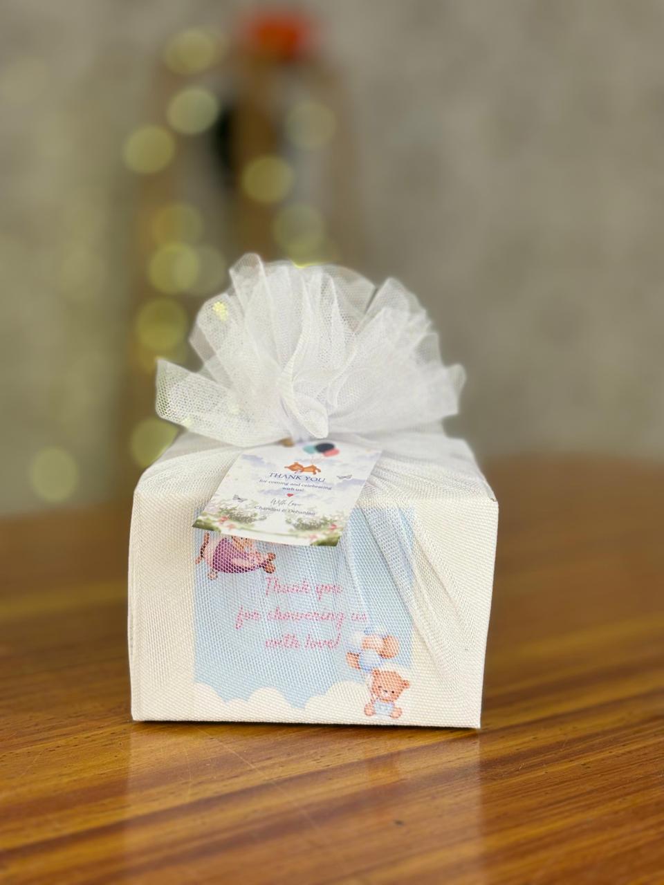 Customized Tin Candle Return Gift | Scented Candle & Chocolate Combo | Wedding & Event Favor Under ₹200