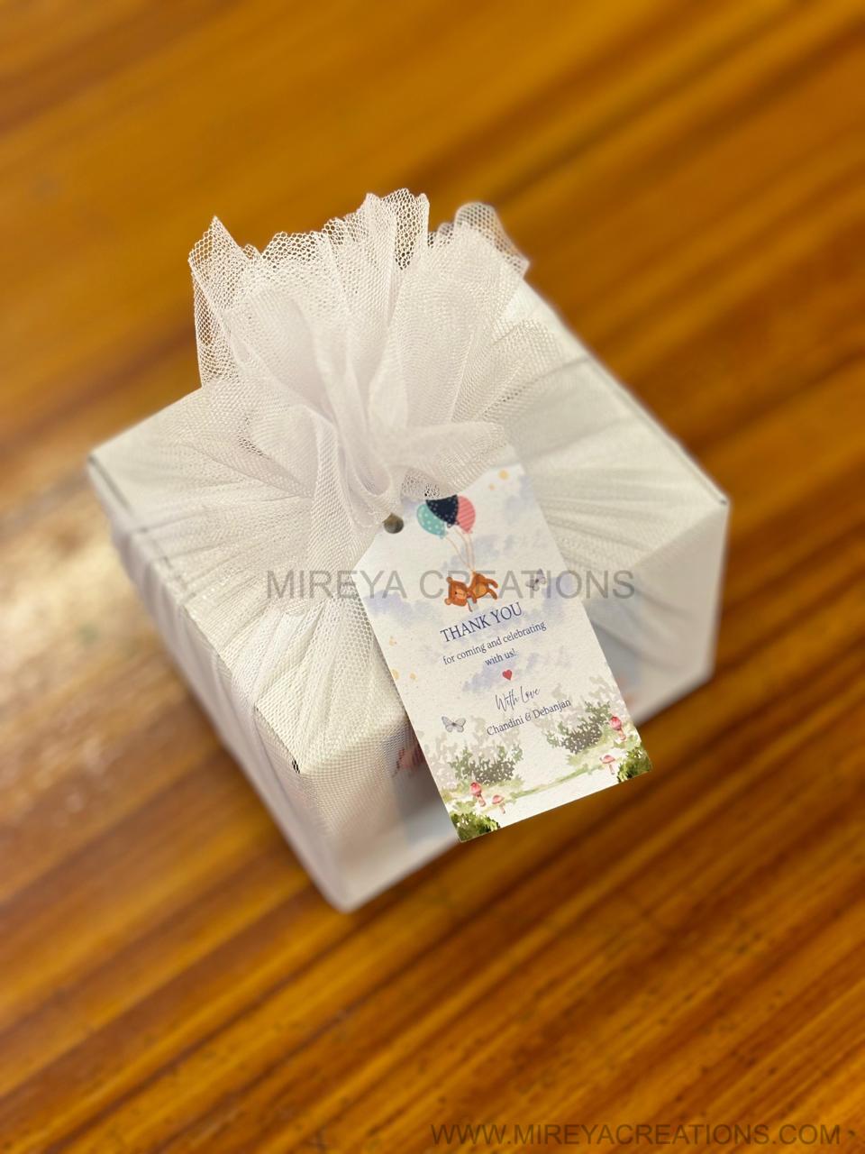 Customized Tin Candle Return Gift | Scented Candle & Chocolate Combo | Wedding & Event Favor Under ₹200