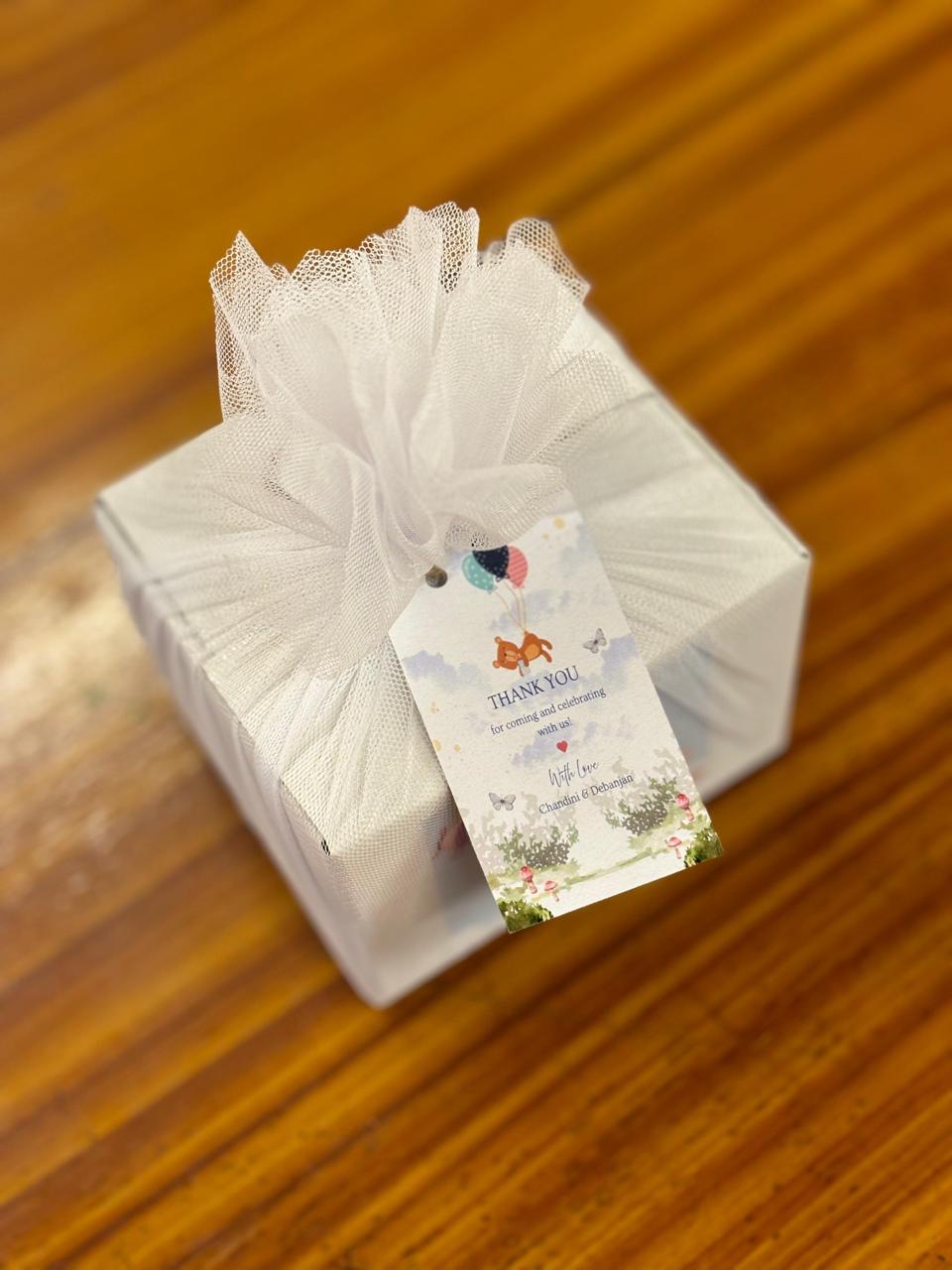 Customized Tin Candle Return Gift | Scented Candle & Chocolate Combo | Wedding & Event Favor Under ₹200