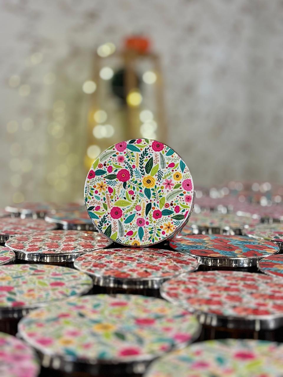 Printed Stainless Steel Tiffin Box Return Gift | Useful Steel Lunch Box | Wedding & Corporate Favor Under ₹300