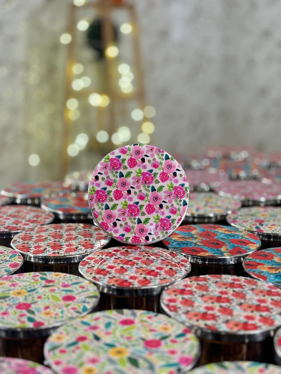 Printed Stainless Steel Tiffin Box Return Gift | Useful Steel Lunch Box | Wedding & Corporate Favor Under ₹300