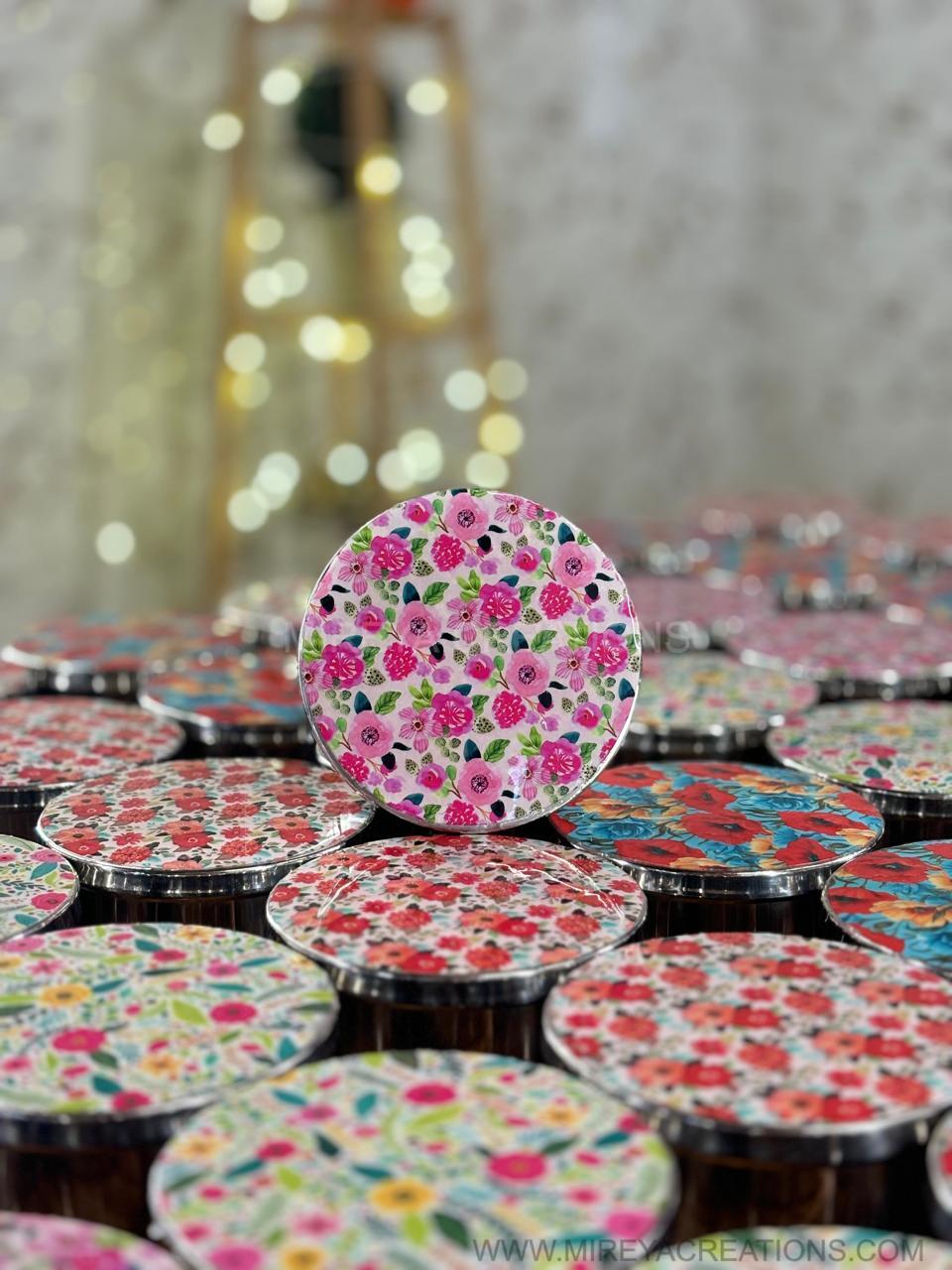 Printed Stainless Steel Tiffin Box Return Gift | Useful Steel Lunch Box | Wedding & Corporate Favor Under ₹300