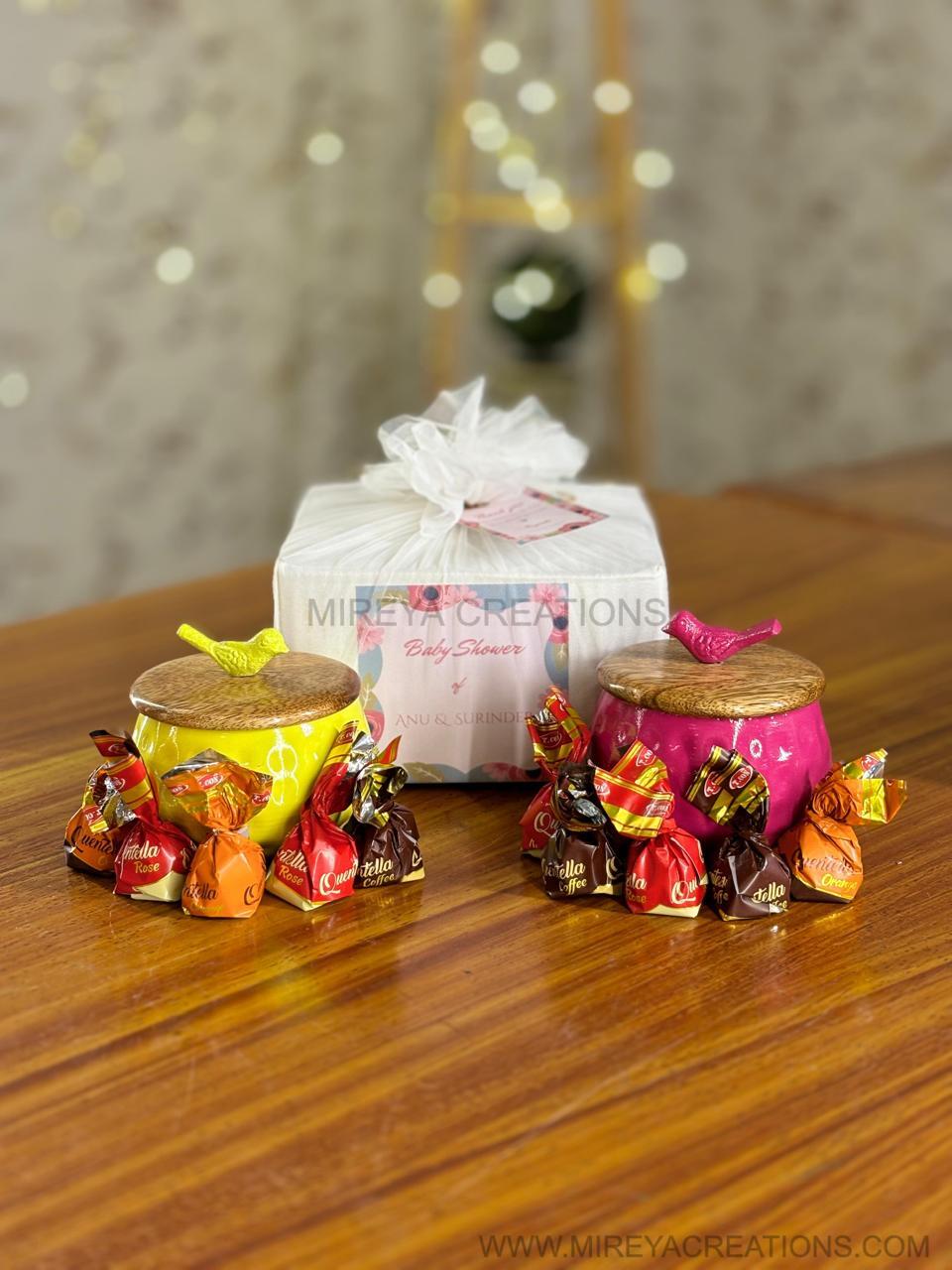 Bird Jar Return Gift | Decorative Jar With Chocolates | Wedding & Festive Favor Under ₹600