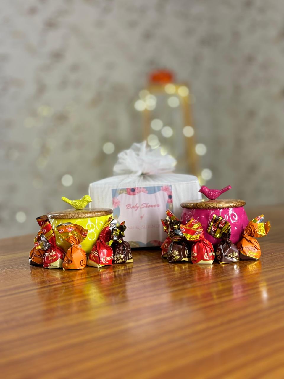 Bird Jar Return Gift | Decorative Jar With Chocolates | Wedding & Festive Favor Under ₹600