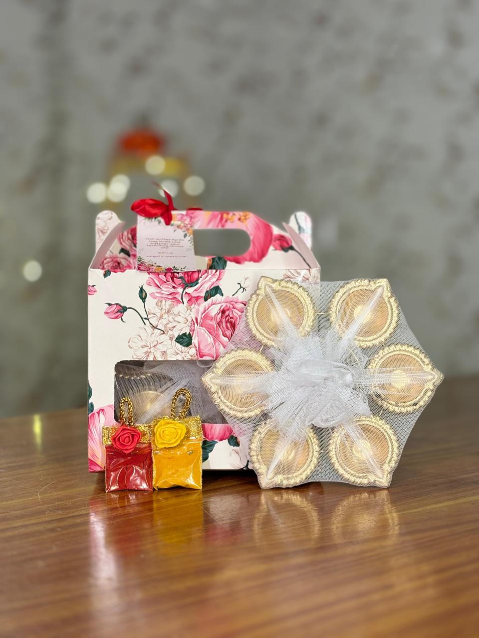 Decorative Urli Return Gift | Traditional Urli with Haldi-Kumkum | Wedding & Puja Favor Under ₹200