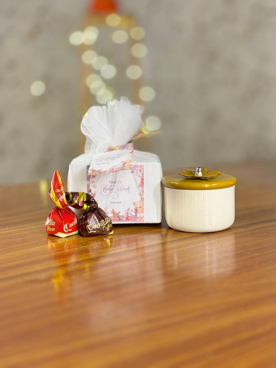 2.5 Inch Jar + Chocolates | Small Decorative Jar with Chocolates | Wedding & Party Favor