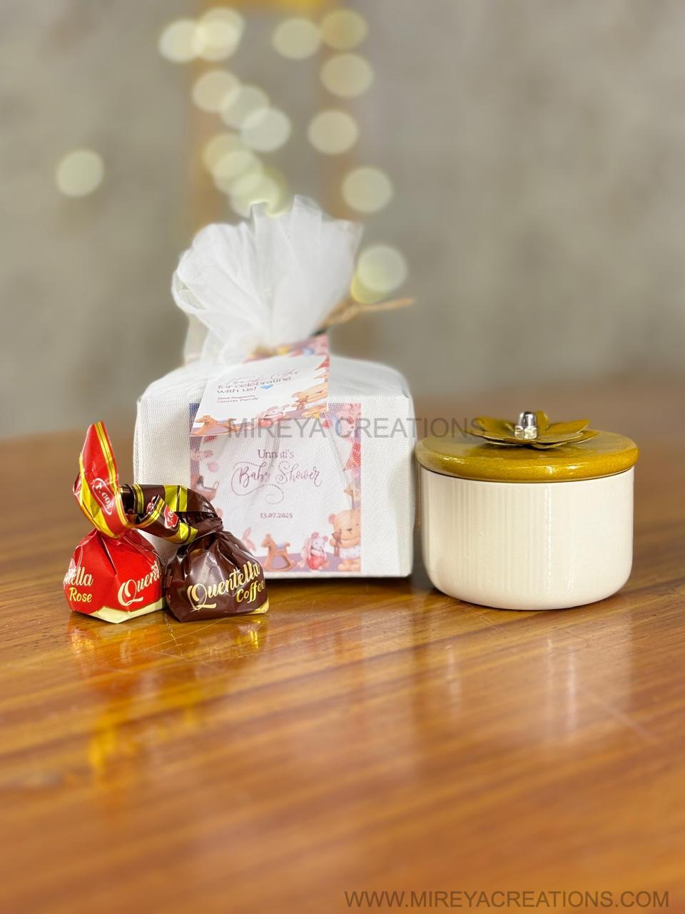 2.5 Inch Jar + Chocolates | Small Decorative Jar with Chocolates | Wedding & Party Favor