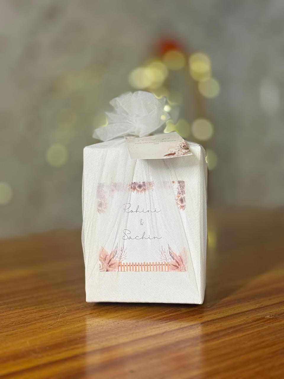 Printed Air-Tight Container + Chocolates | Metal Jar Return Gift | Wedding & Housewarming Favor