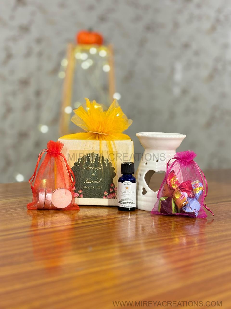 Ceramic Aroma Burner Return Gift | Fragrance Burner With Essential Oil | Housewarming & Wedding Favor Under ₹500