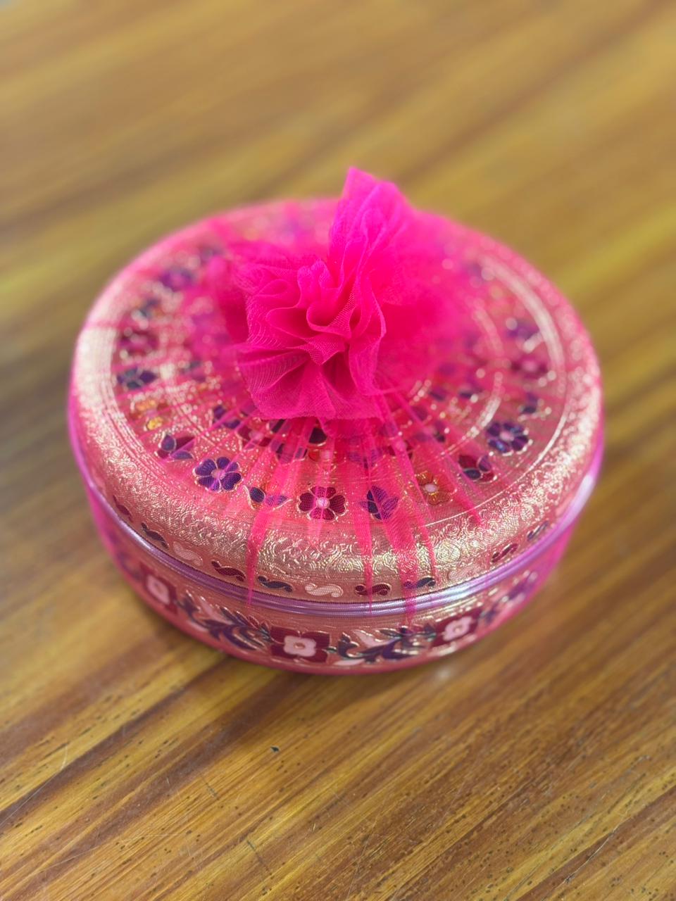 8 Inch Meenakari Box with Mixture Return Gift | Traditional Meenakari Gift Box With Namkeen Mix | Wedding & Puja Favor Under ₹500