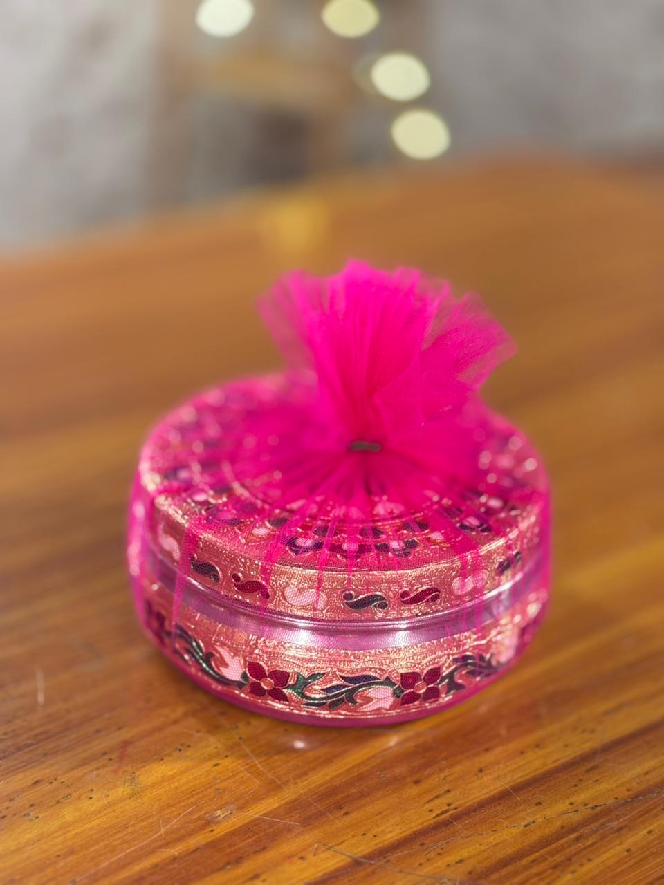 4 Inch Meenakari Box Return Gift | Decorative Meenakari Box With Mixture | Wedding & Party Favor Under ₹200