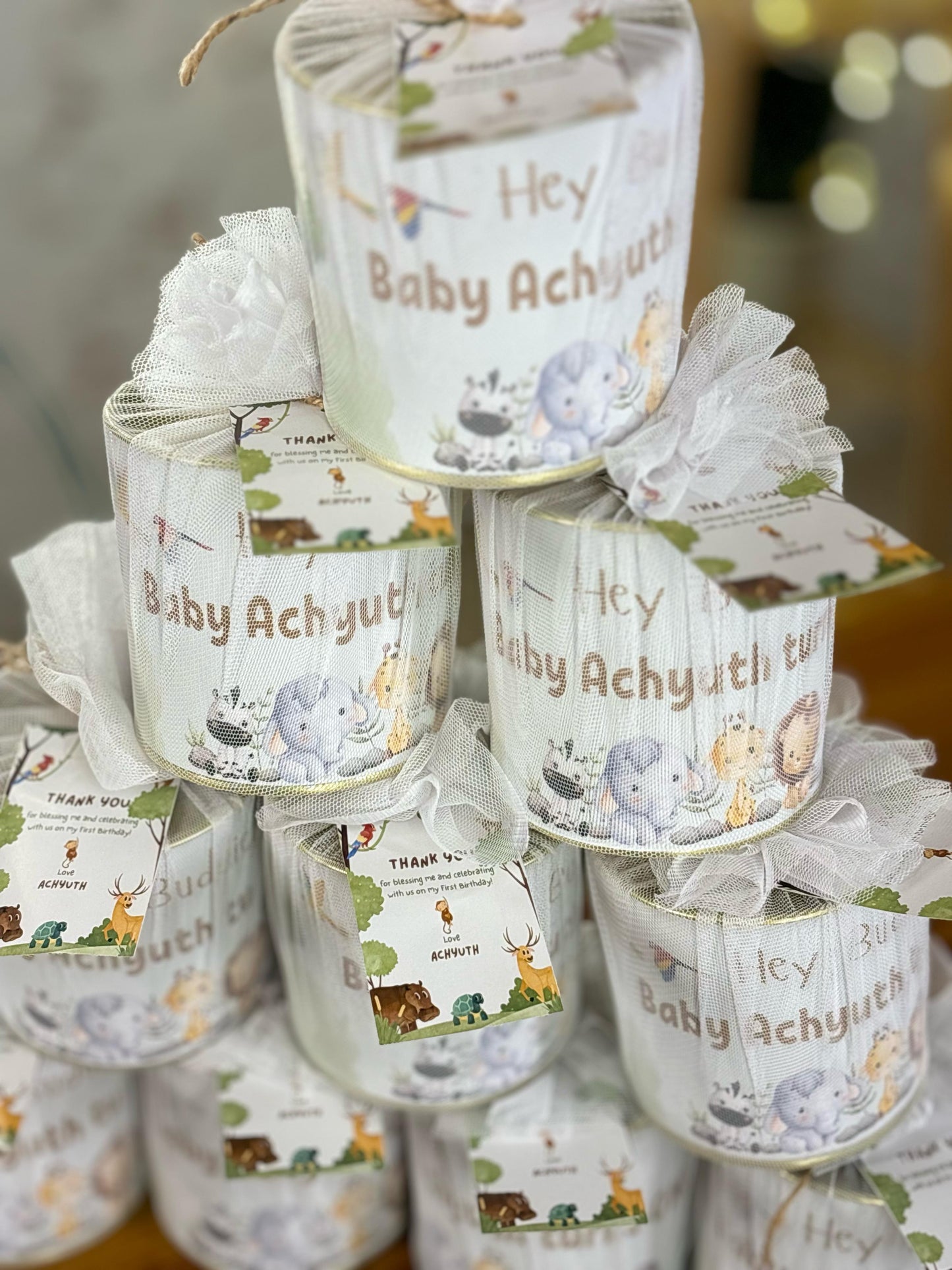 Paper Tin + Wax Tablet + Pouch of Chocolates + Keychain | Combo Return Gift | Wedding & Housewarming Favor