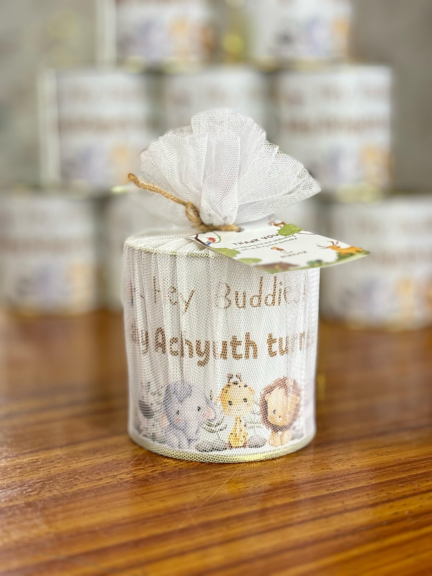 Paper Tin + Wax Tablet + Pouch of Chocolates + Keychain | Combo Return Gift | Wedding & Housewarming Favor