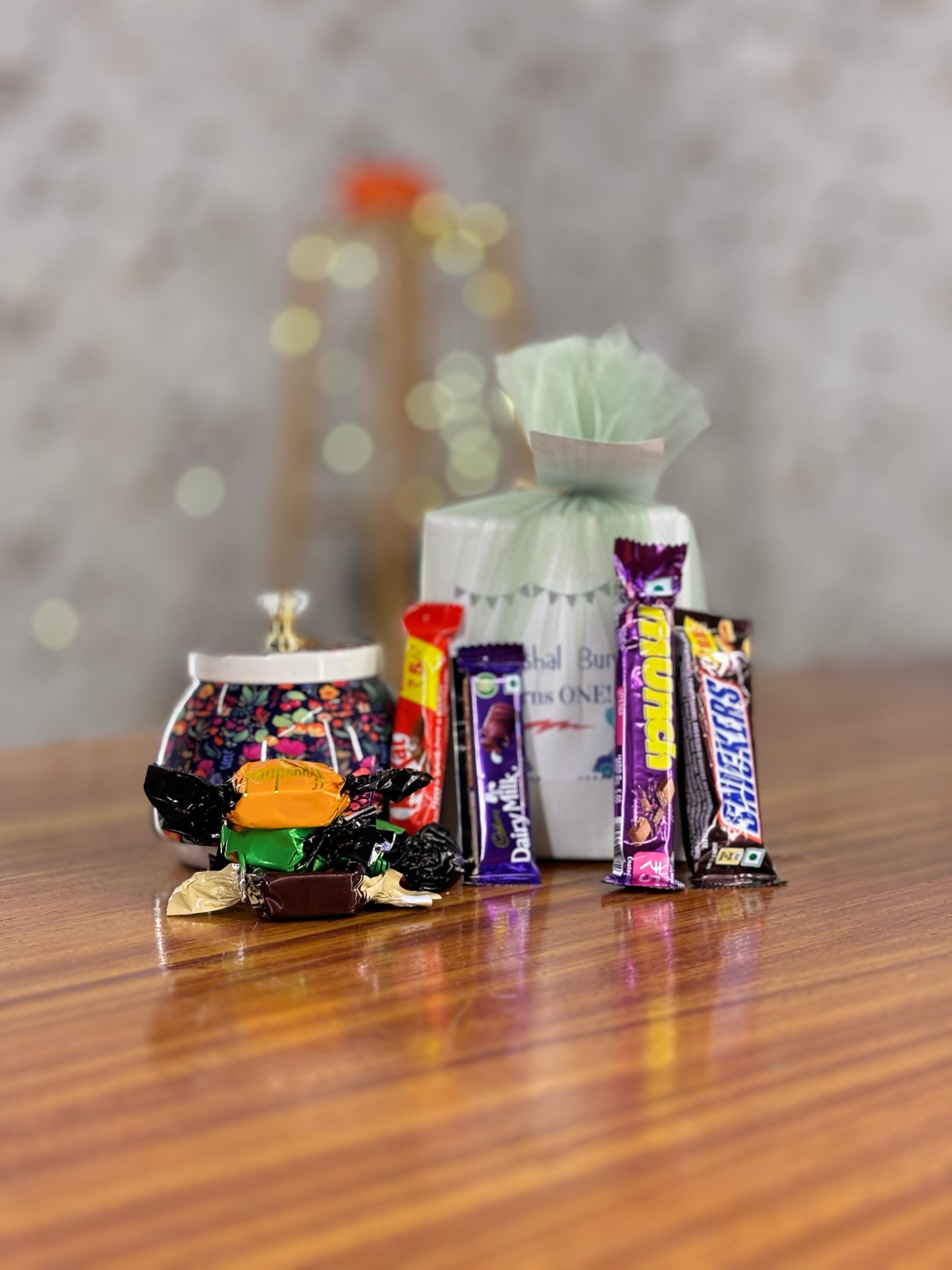 Printed Cone Jar Return Gift | Cone Jar With Assorted Chocolates | Wedding & Event Favor Under ₹500
