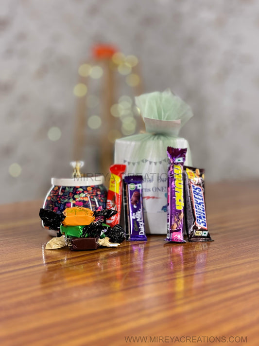 Printed Cone Jar Return Gift | Cone Jar With Assorted Chocolates | Wedding & Event Favor Under ₹500