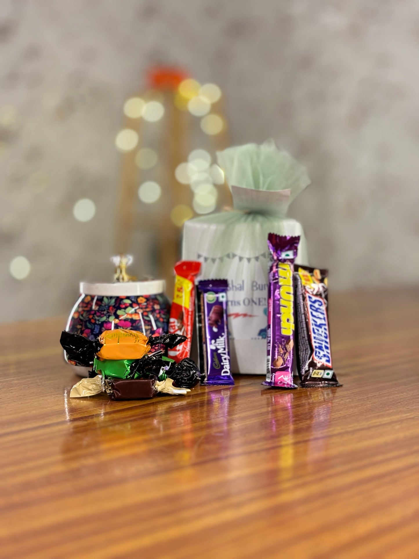 Printed Cone Jar Return Gift | Cone Jar With Assorted Chocolates | Wedding & Event Favor Under ₹500