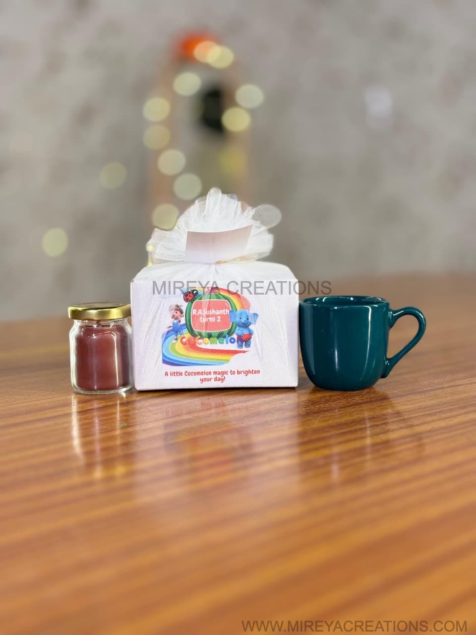 Mini Jar Candle & Ceramic Mug Return Gift | Scented Candle with Mug Gift Set | Wedding & Festive Favor Under ₹200
