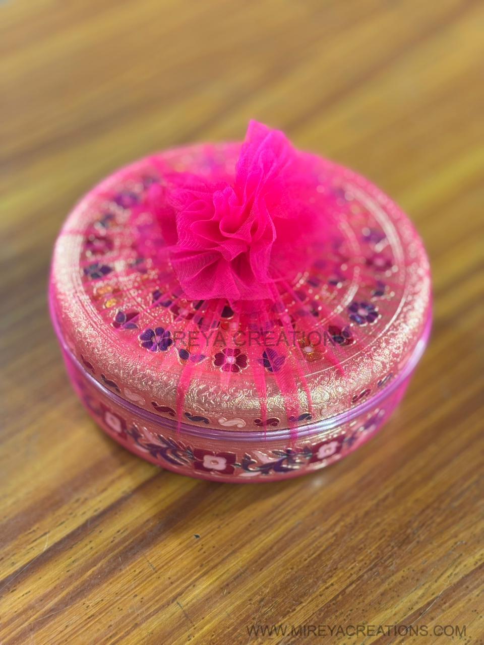 8 Inch Meenakari Box with Mixture Return Gift | Traditional Meenakari Gift Box With Namkeen Mix | Wedding & Puja Favor Under ₹500