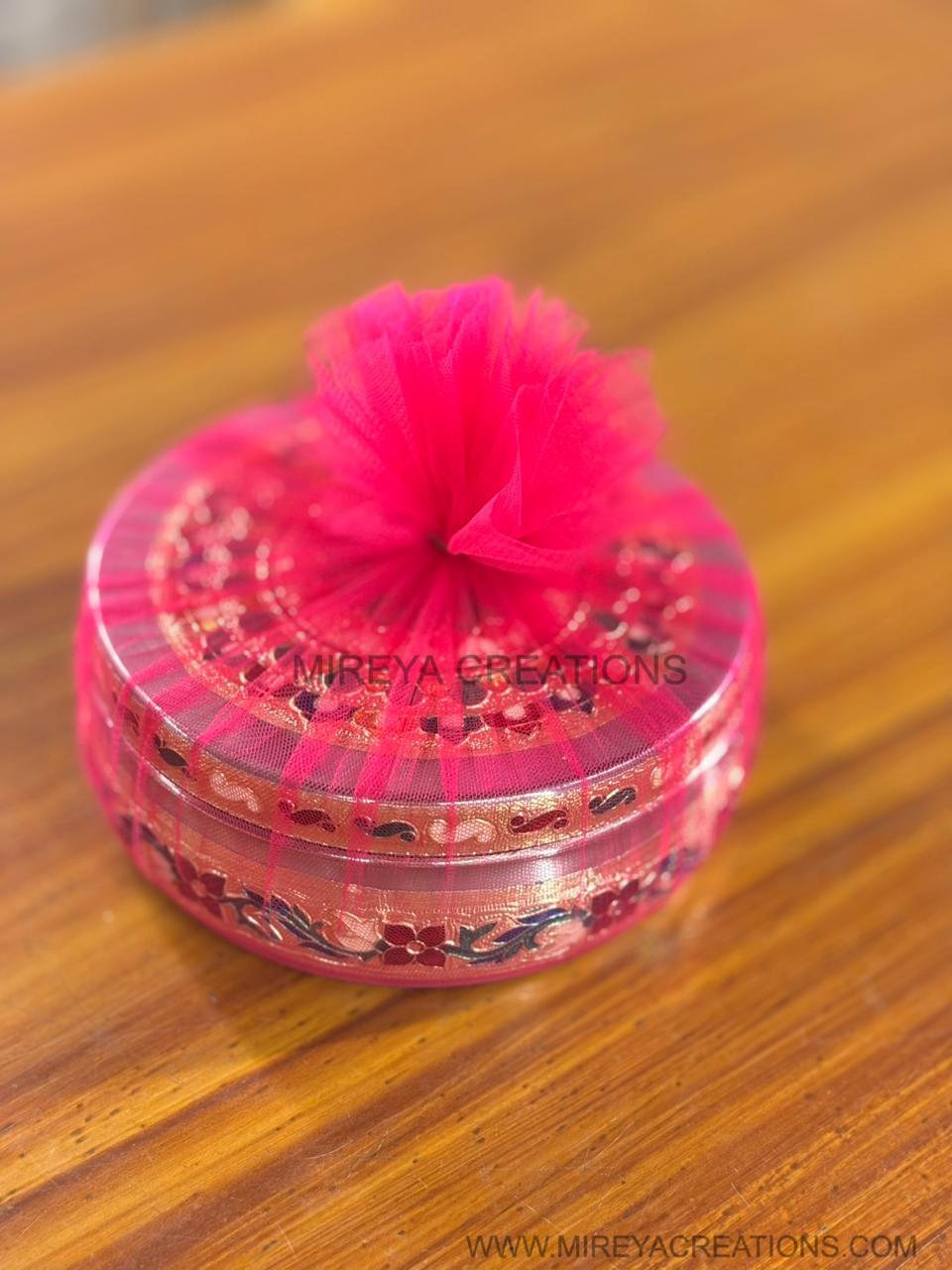 6 Inch Meenakari Box with Mixture Return Gift | Traditional Meenakari Box With Savory Mix | Wedding & Housewarming Favor Under ₹500