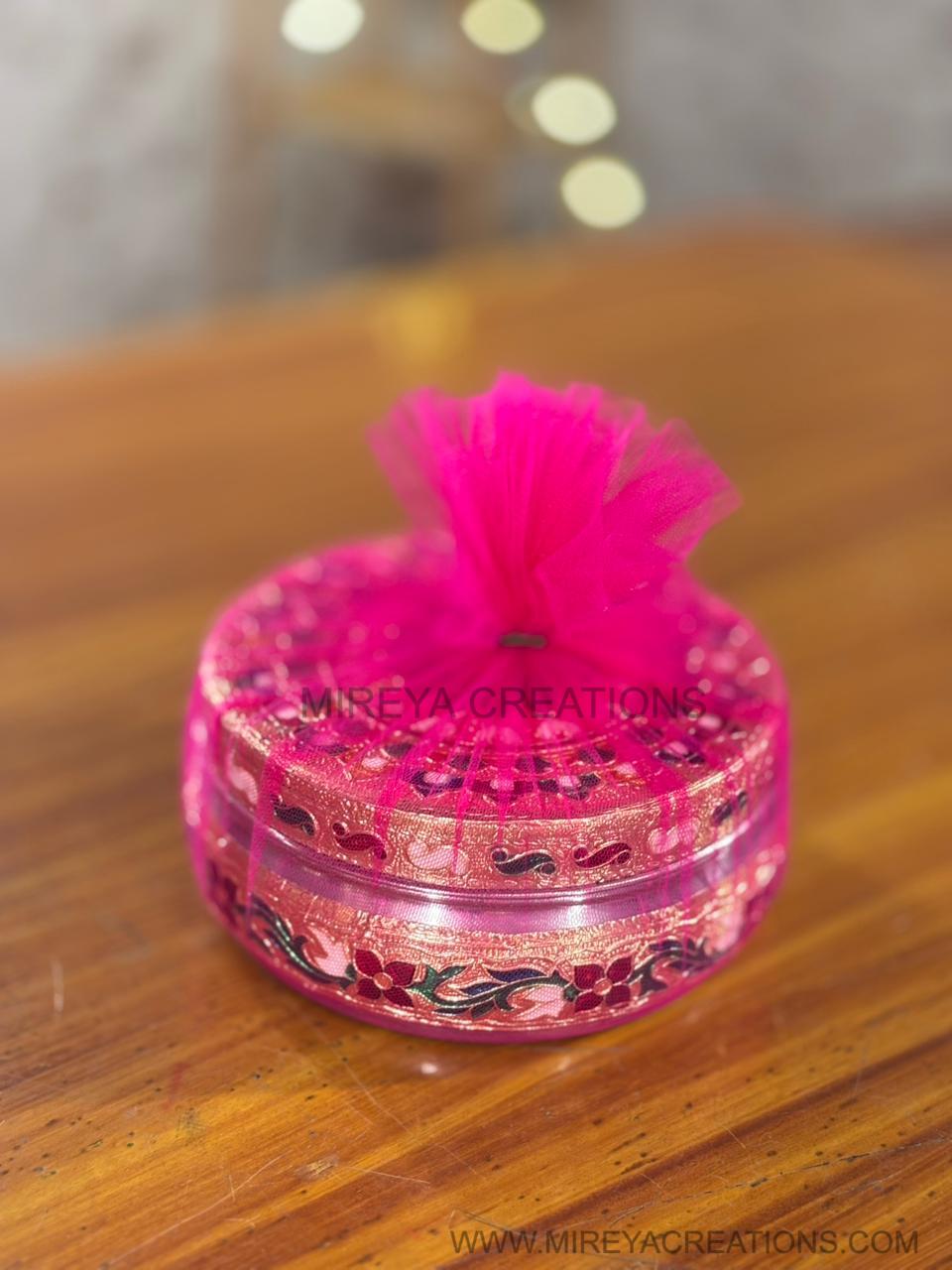 5 Inch Meenakari Box Return Gift | Decorative Meenakari Box With Mixture | Wedding & Party Favor Under ₹200