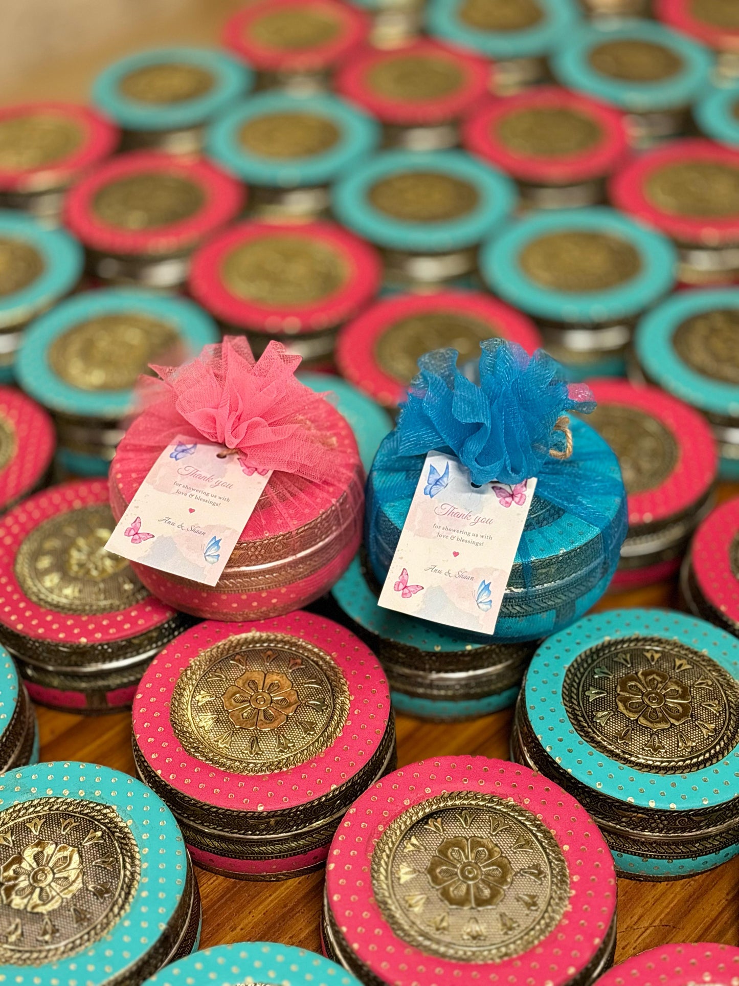 Meenakari Tiffin Box 4 inch Return Gift | Decorative Meenakari Tiffin | Wedding & Festive Favor Under ₹200