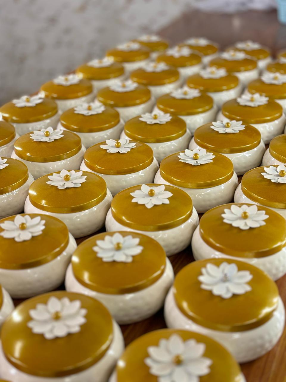 6 Inch White Jar Return Gift | Minimal Decorative Jar | Wedding & Party Favor Under ₹300