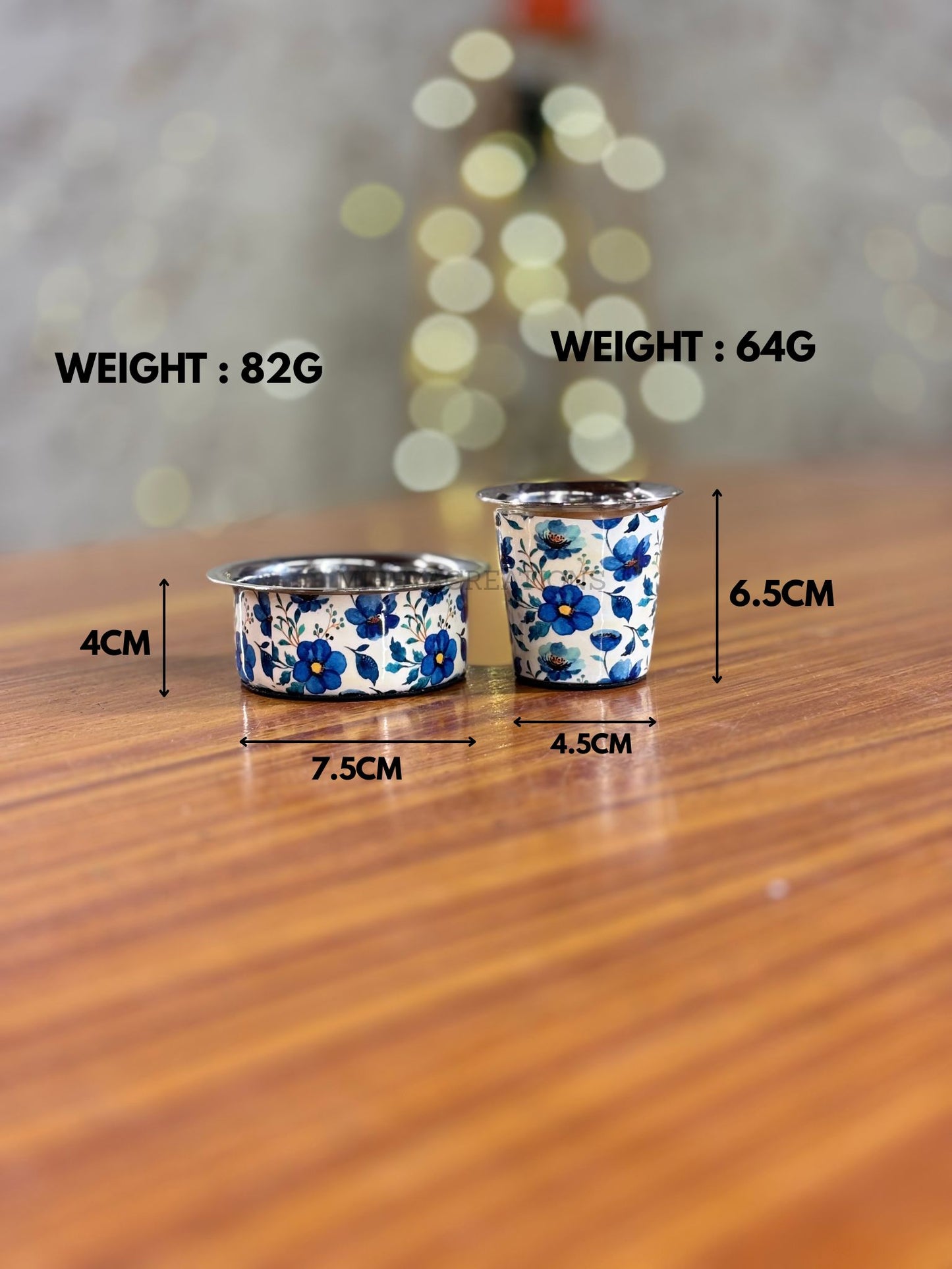 Printed Stainless Steel Dabara Return Gift | Traditional South Indian Dabara | Wedding & Housewarming Favor Under ₹500