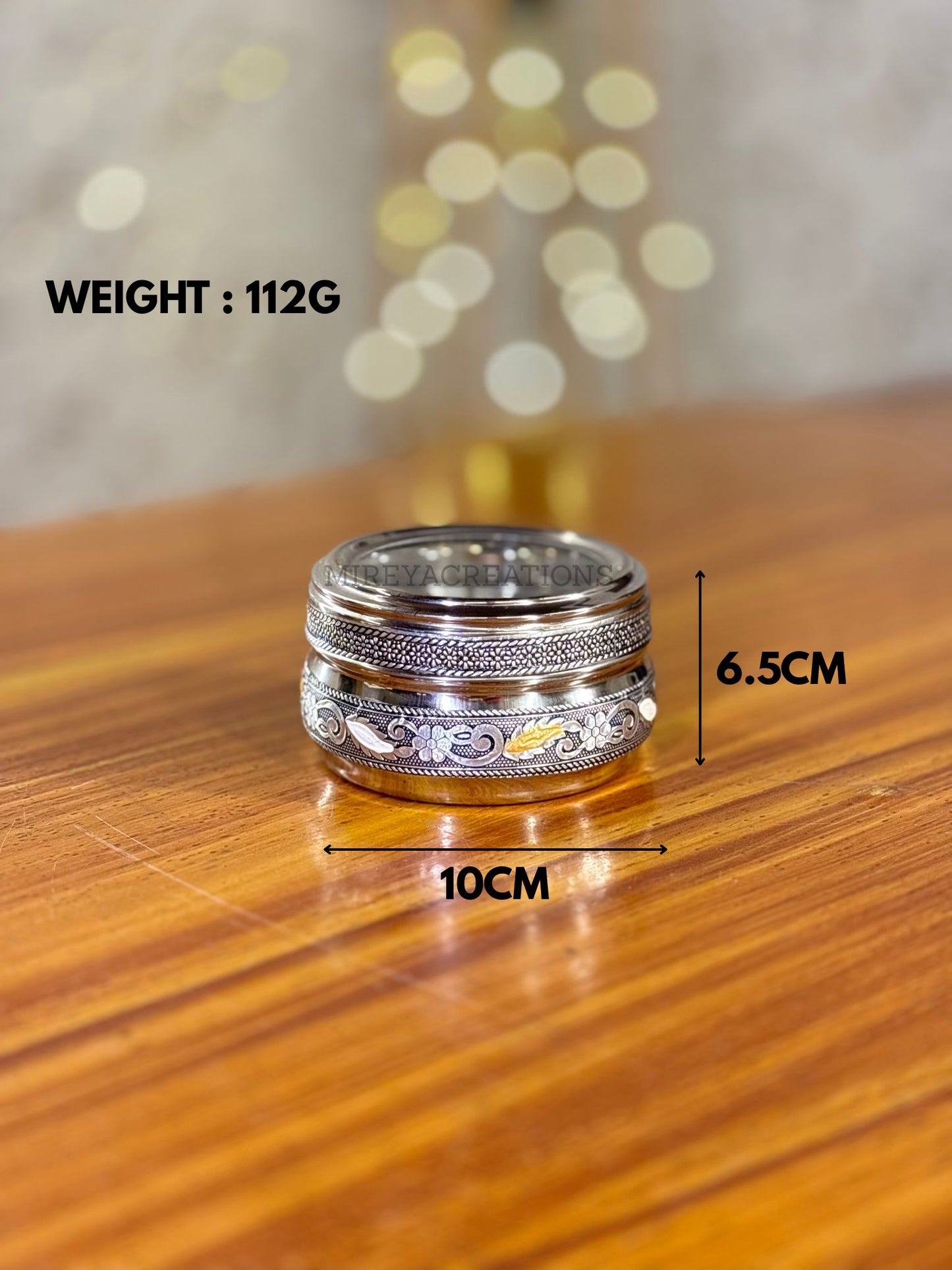 Meenakari Transparent Top Box Gift Set Return Gift | Honey Jar & Kalamkari Jute Bag Combo | Wedding & Festive Favor Under ₹500