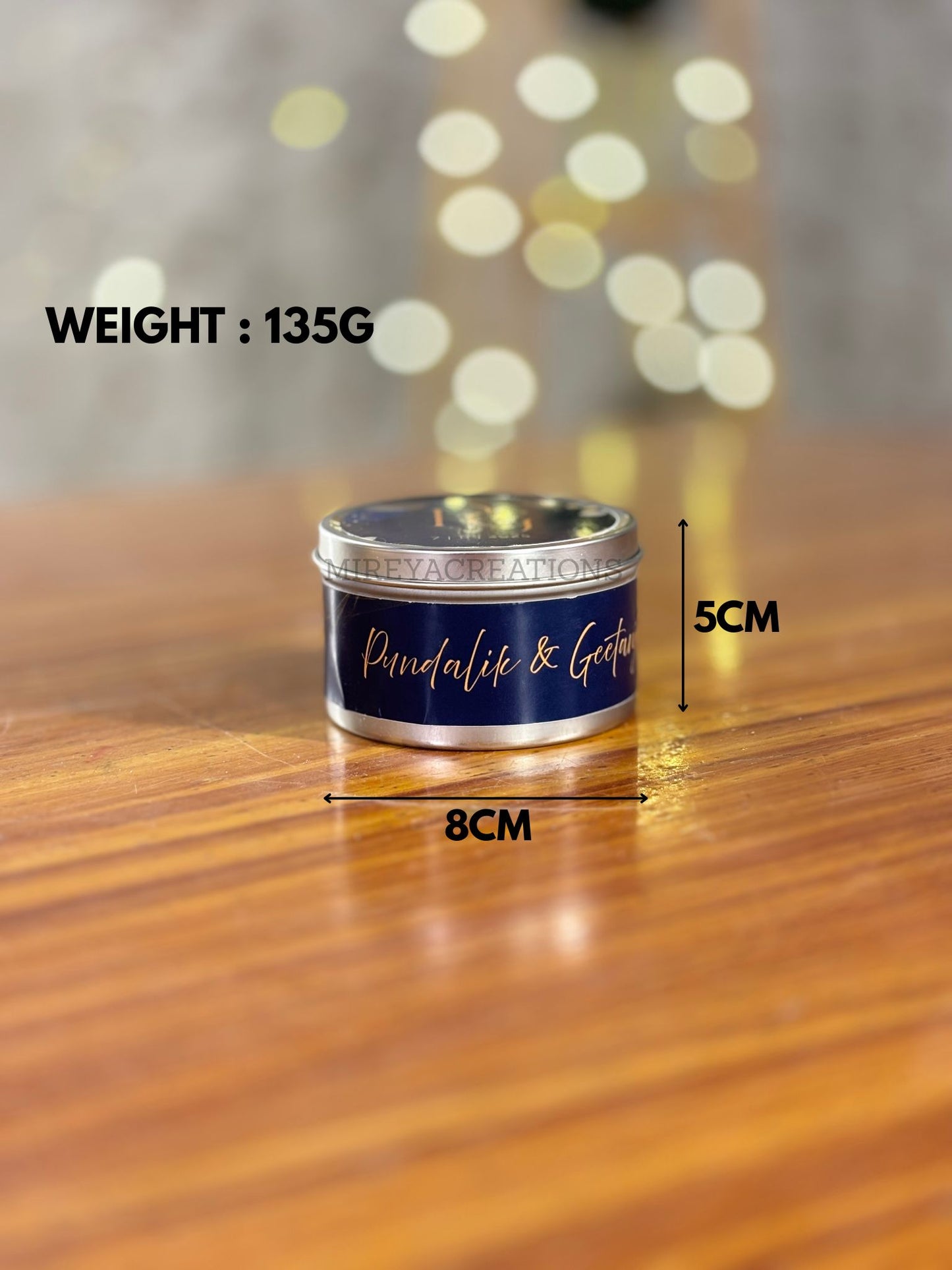 Customised Scented Tin Candle | Personalised Tin Candle Return Gift | Wedding & Housewarming Favor